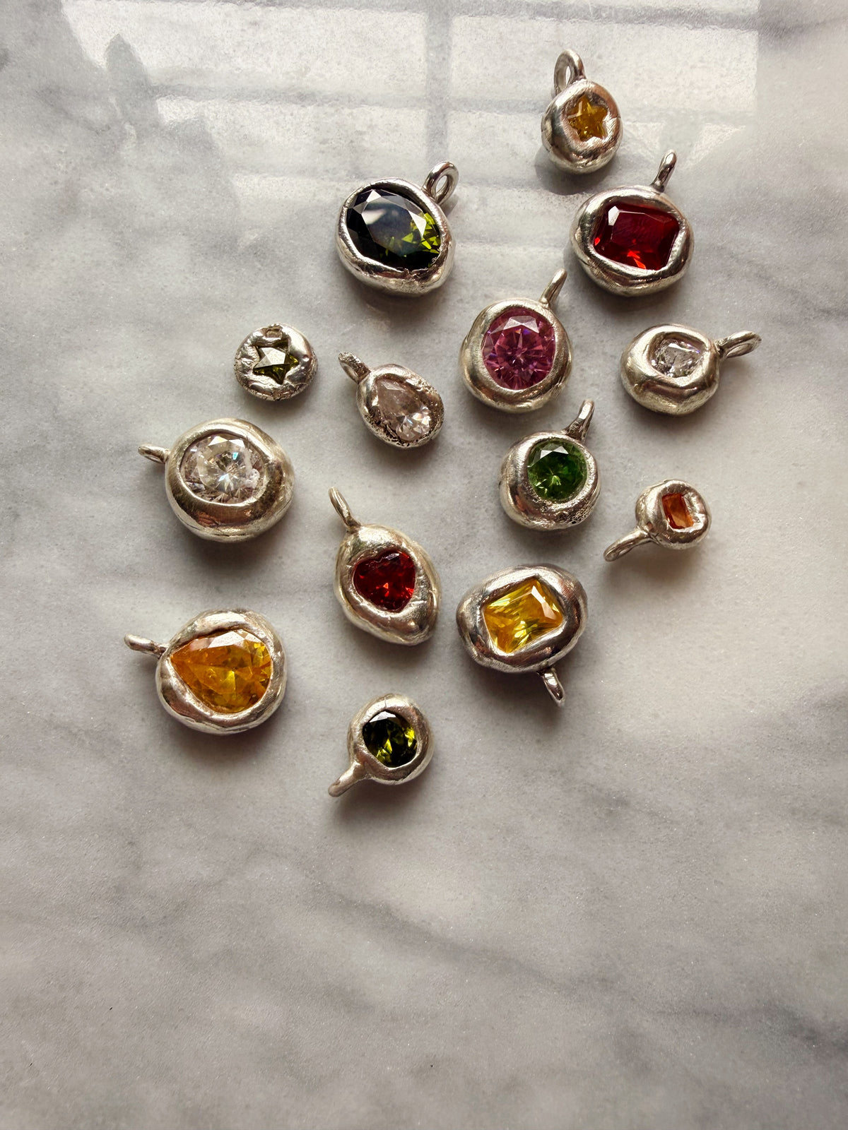 Handmade .999 Fine silver Blobert charms
