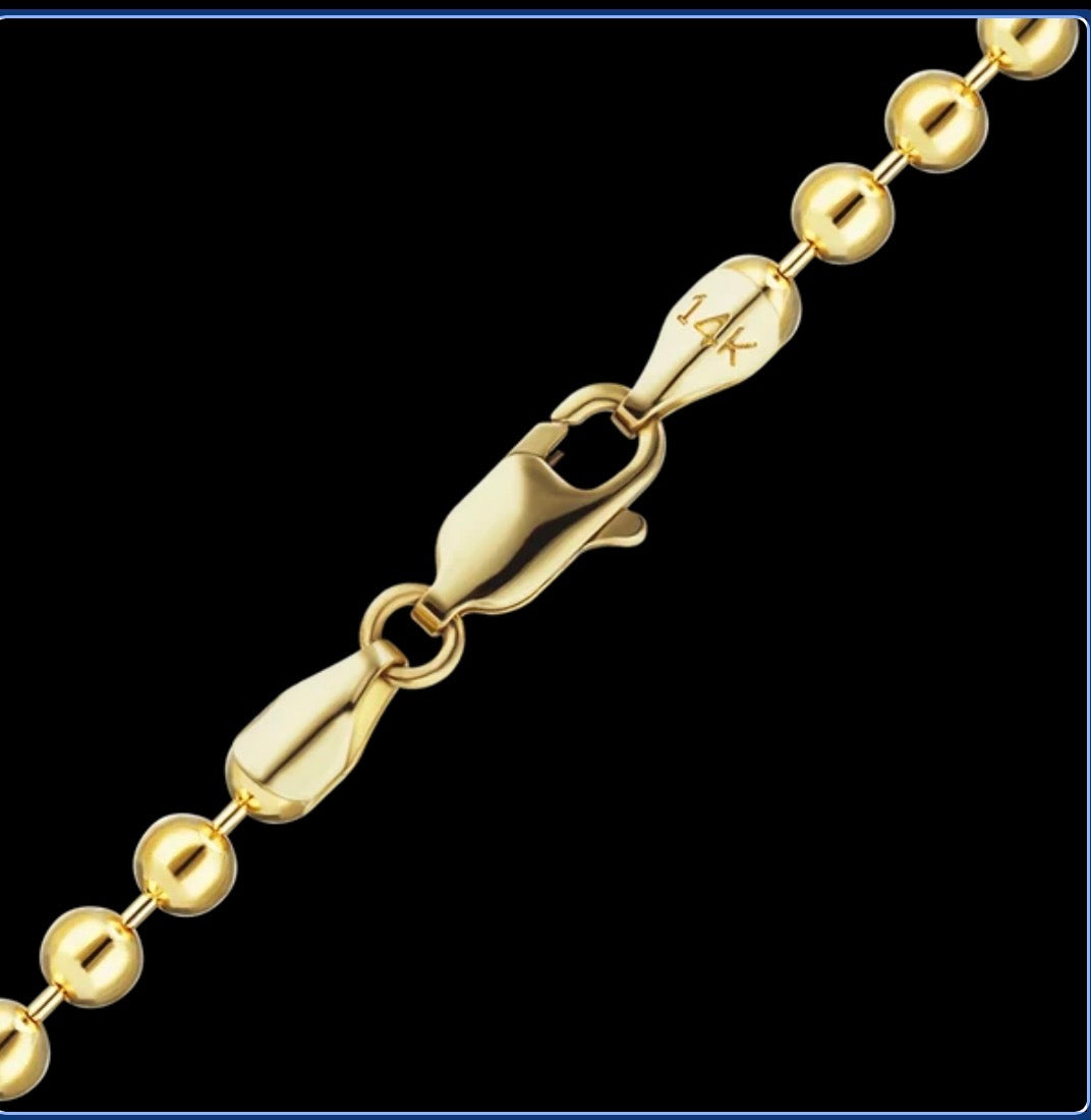 14k Gold Ball Chain Preorder