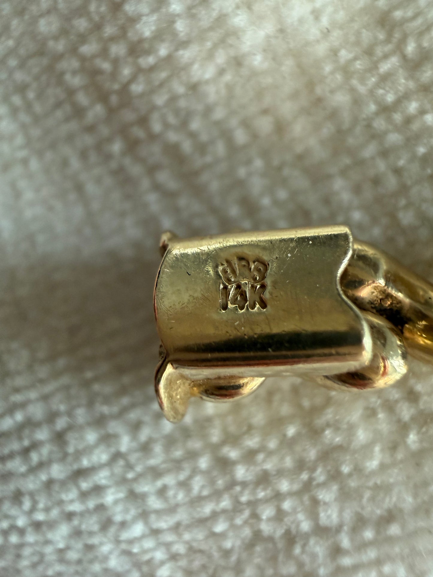 Vintage 14k yellow gold disco cut San Marco bracelet 6.75”