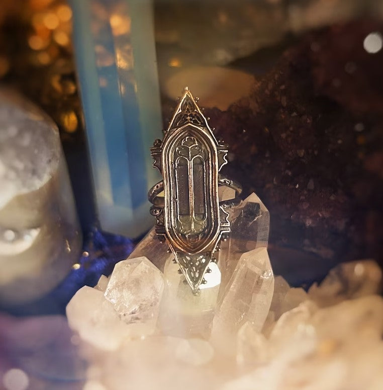 Sterling Silver Gothic Cathedral Ring or Pendant Made to Order