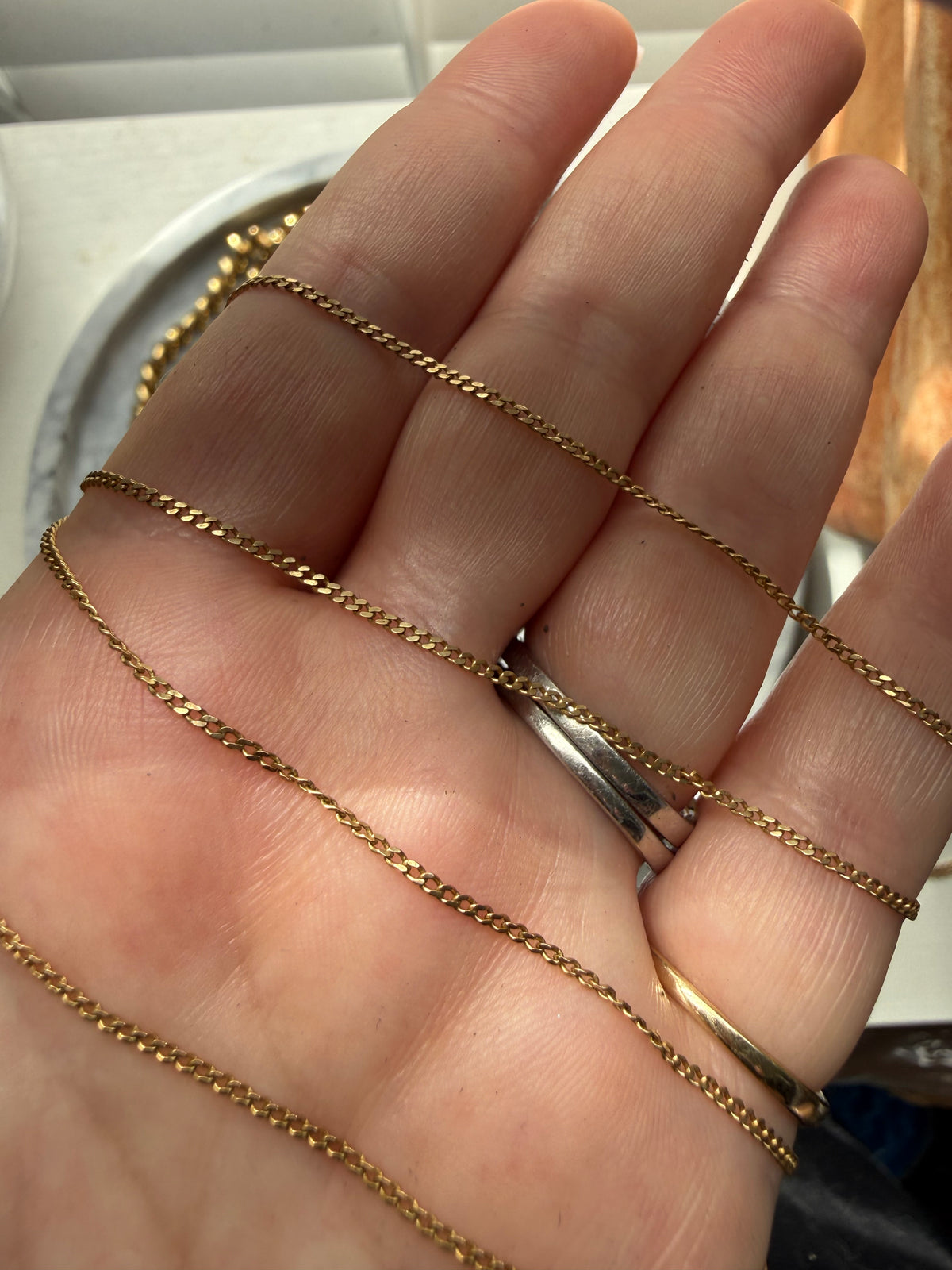 14k curb chain 21” 2.2 grams