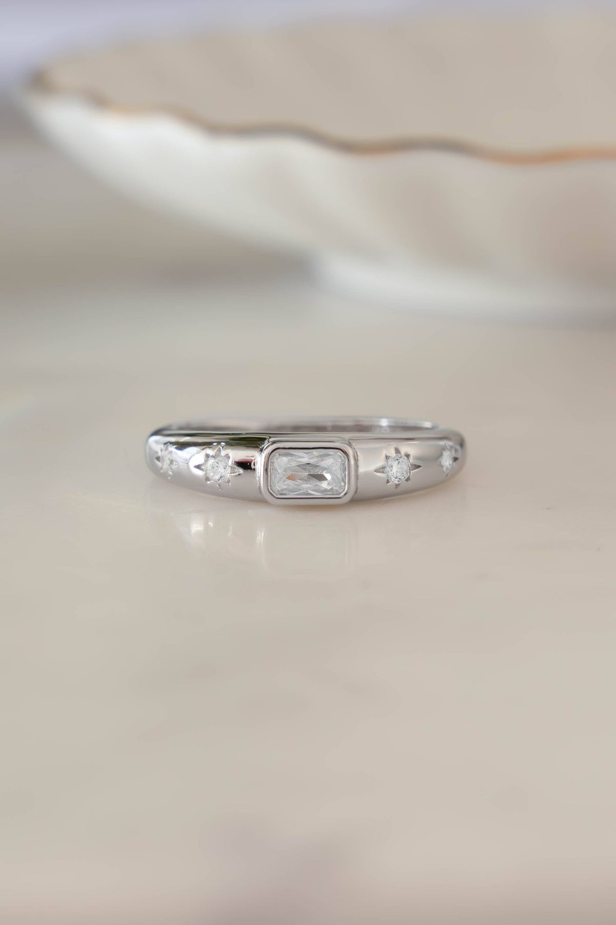 Baguette Starburst Ring