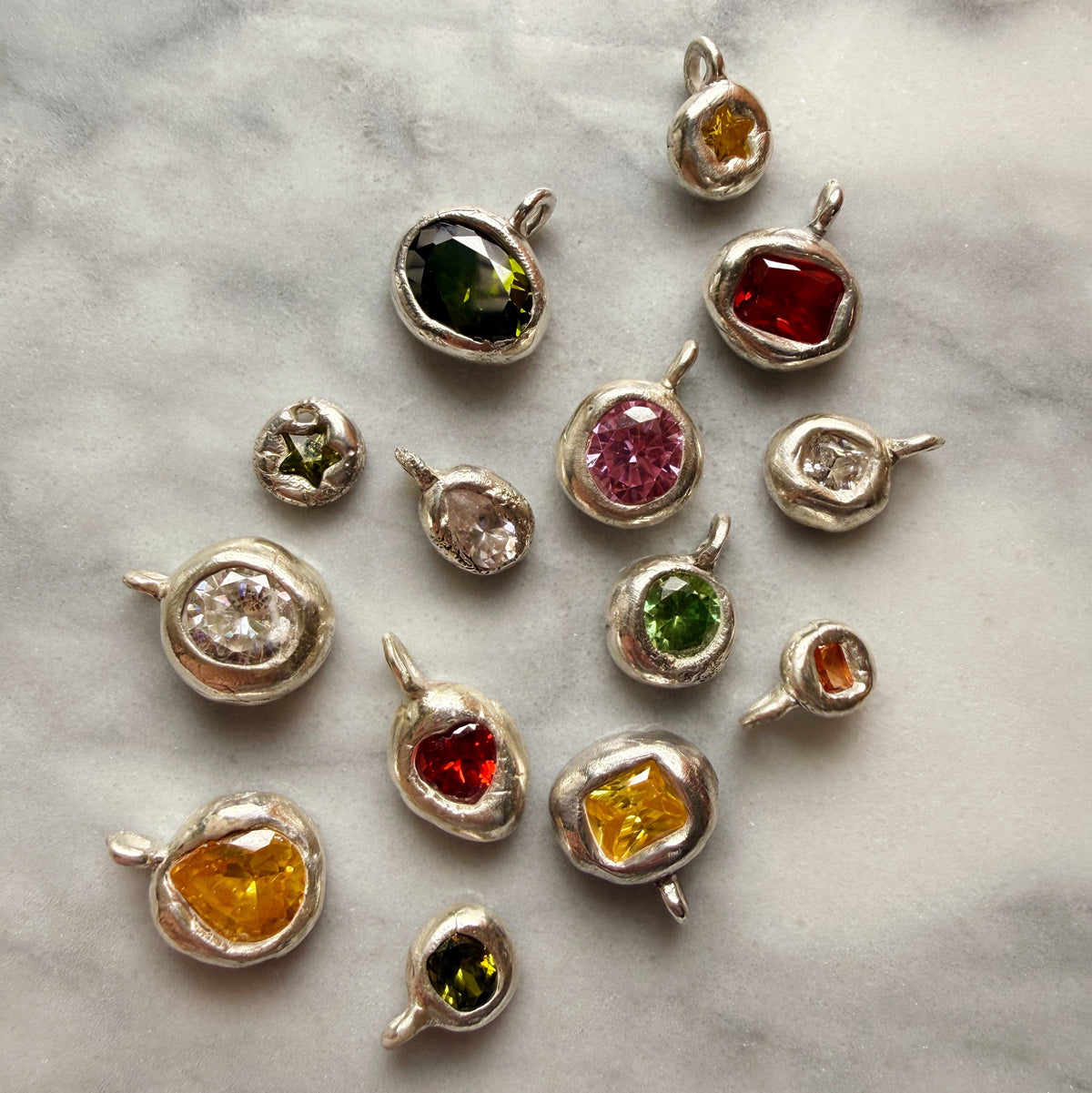 Handmade .999 Fine silver Blobert charms