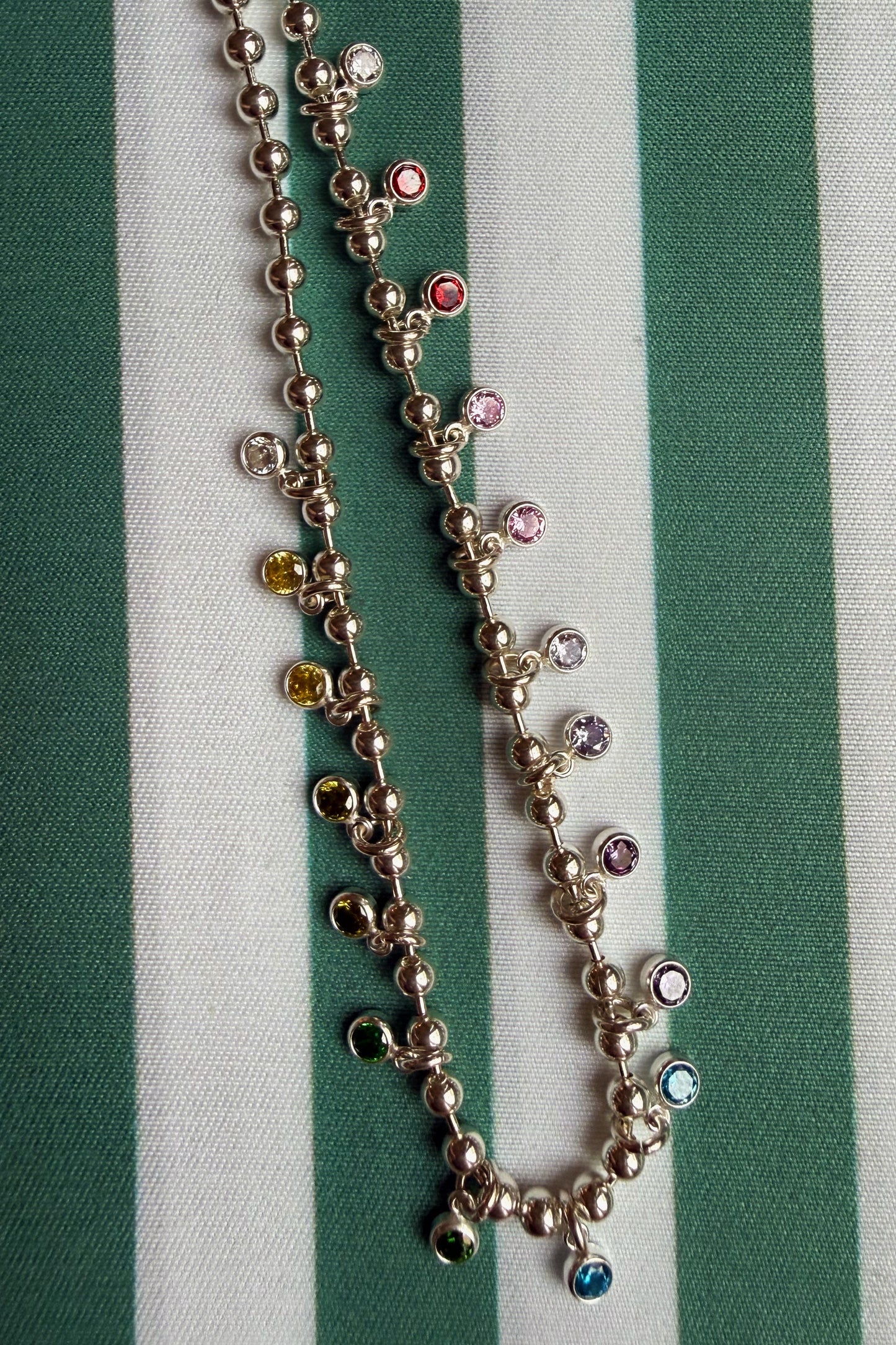 The Confetti Ball Chain Handmade in .925 Sterling Silver