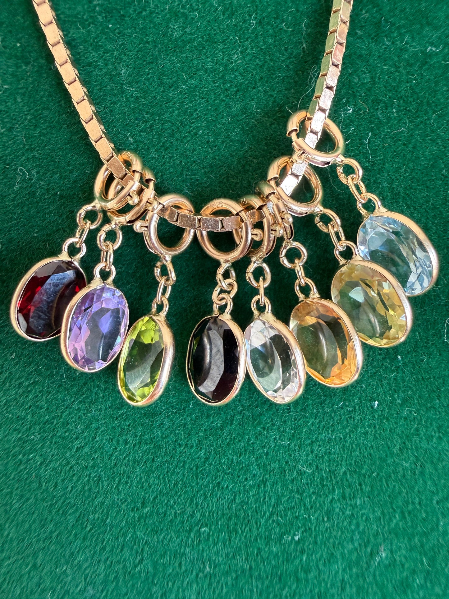 14k Jellybean Charm in Amethyst, Garnet, Peridot, Spinel, Prasiolite, Quartz, Topaz, and Sapphire