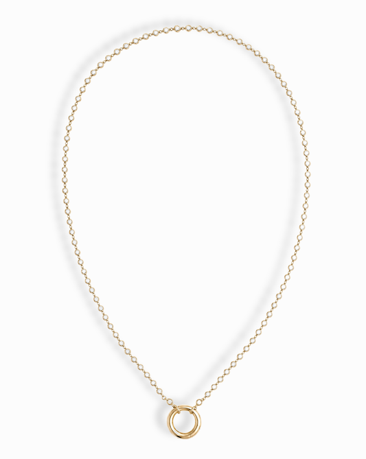 Callum Tennis Charm Clip Necklace