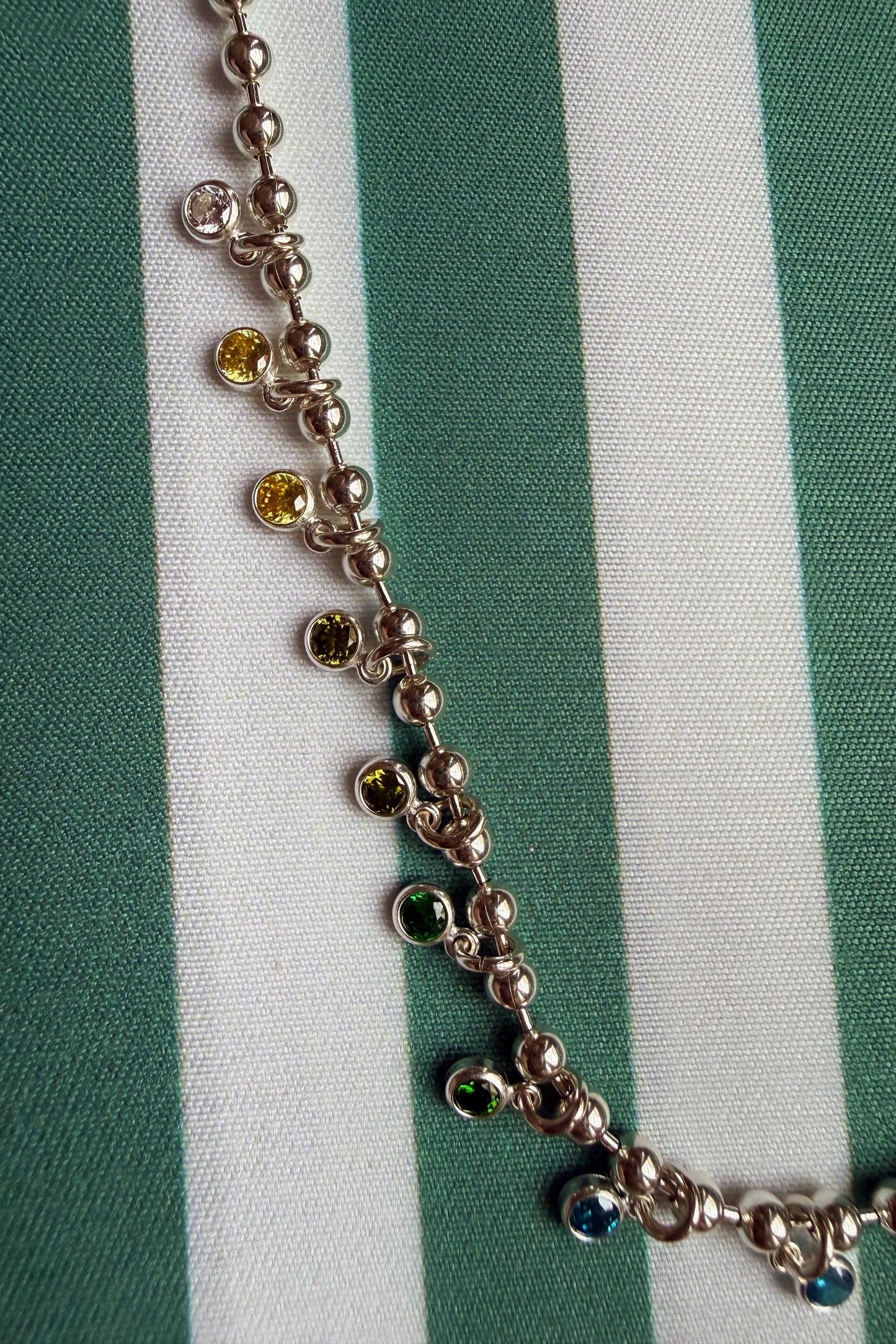 The Confetti Ball Chain Handmade in .925 Sterling Silver