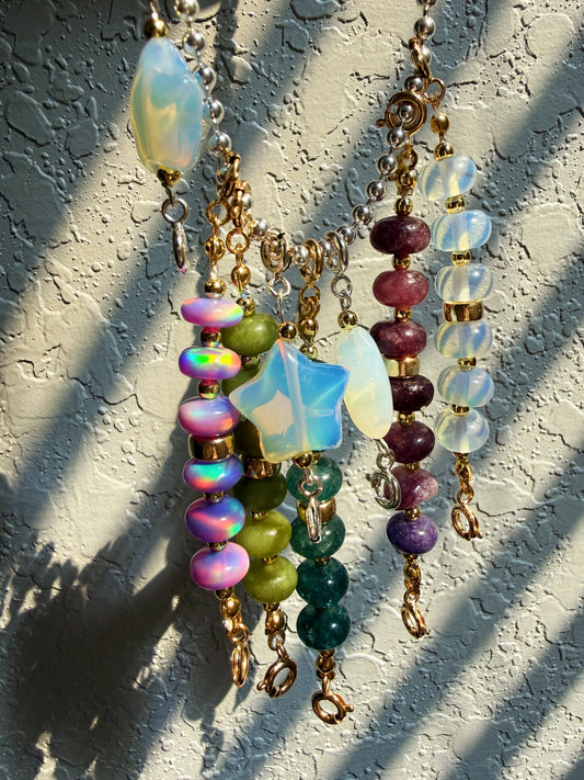 Elevated Candy Necklace Extenders/Connectors - Genuine Gemstone and Gold Filled Beads