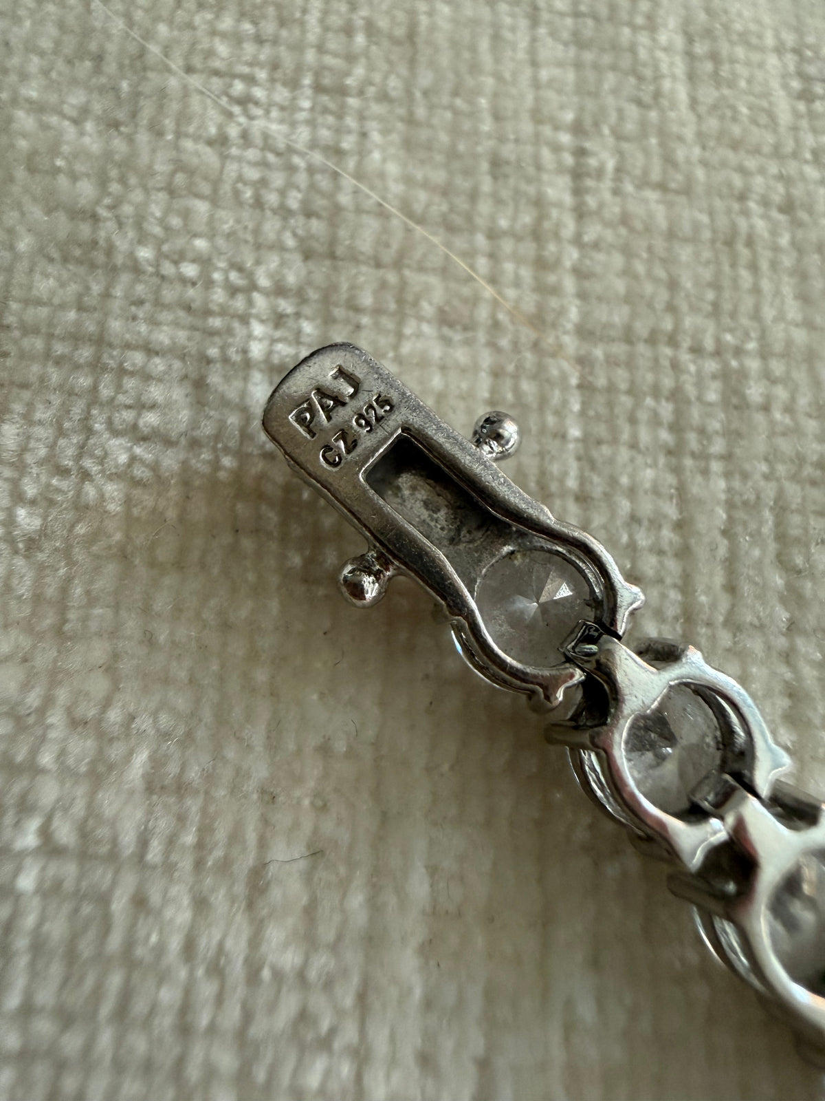 Vintage Sterling Silver Round CZ tennis bracelet 7.25”