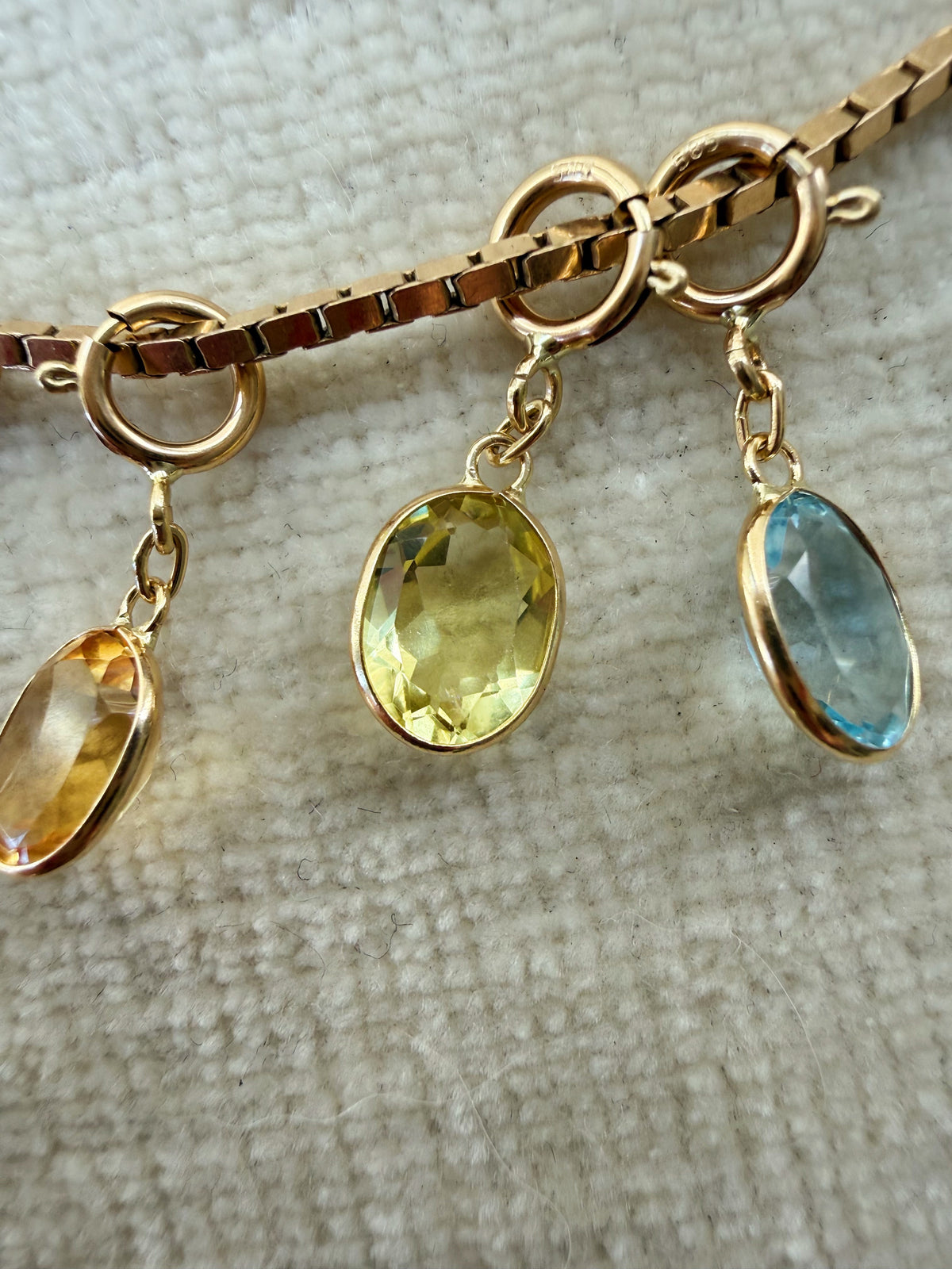 14k Jellybean Charm in Amethyst, Garnet, Peridot, Spinel, Quartz, Topaz, and Sapphire