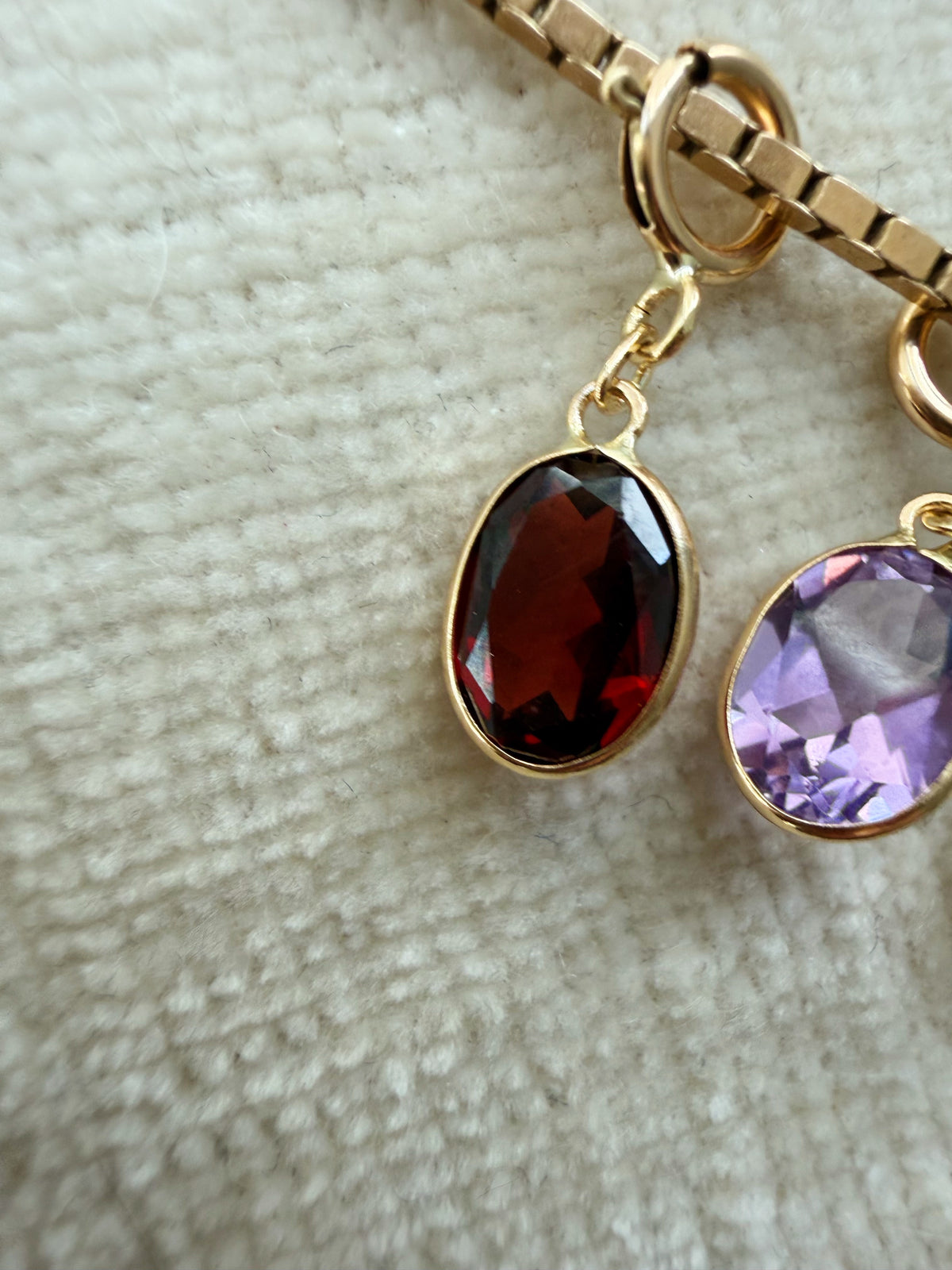 14k Jellybean Charm in Amethyst, Garnet, Peridot, Spinel, Quartz, Topaz, and Sapphire