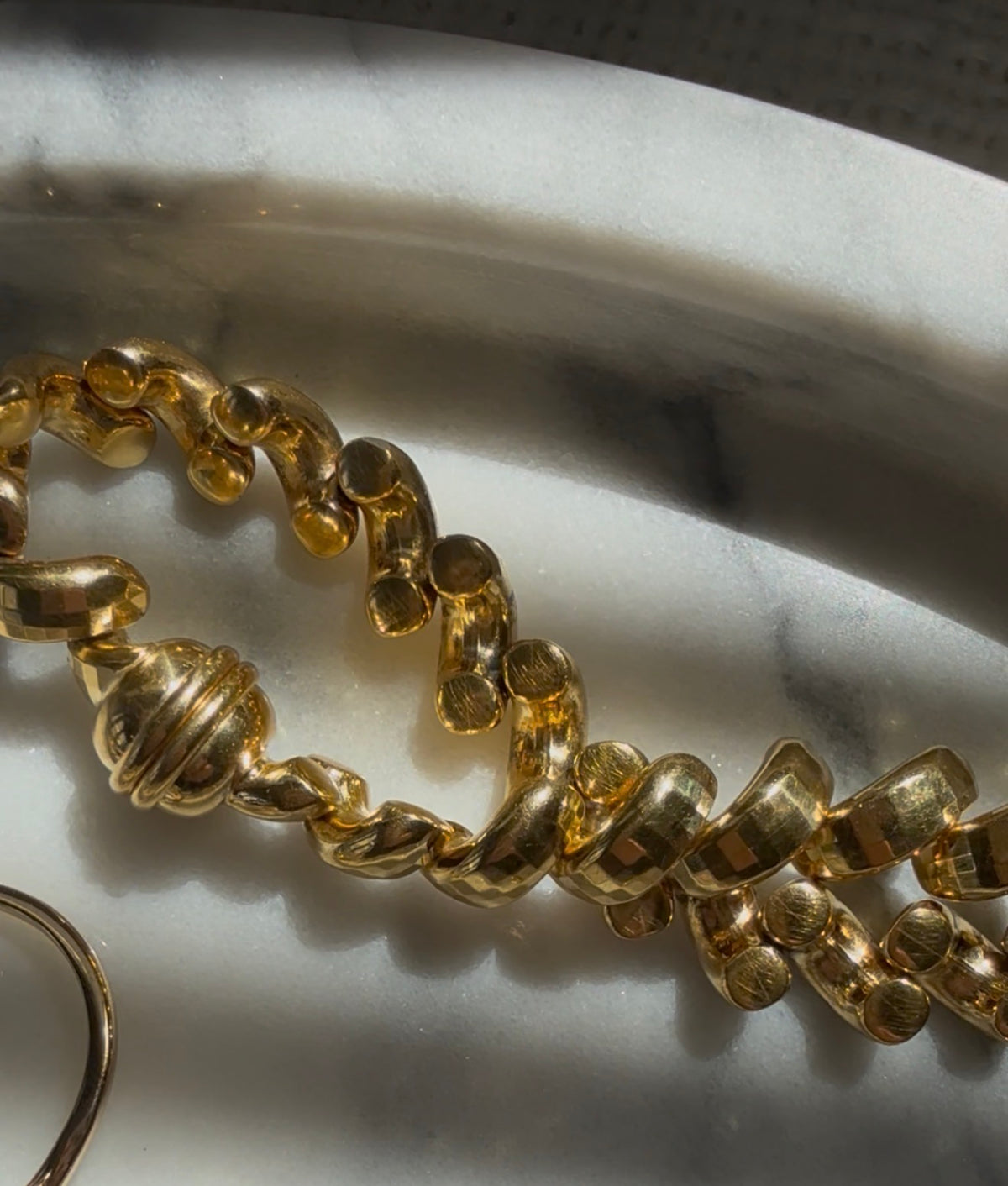 Vintage gold over sterling silver San Marco bracelet 7”