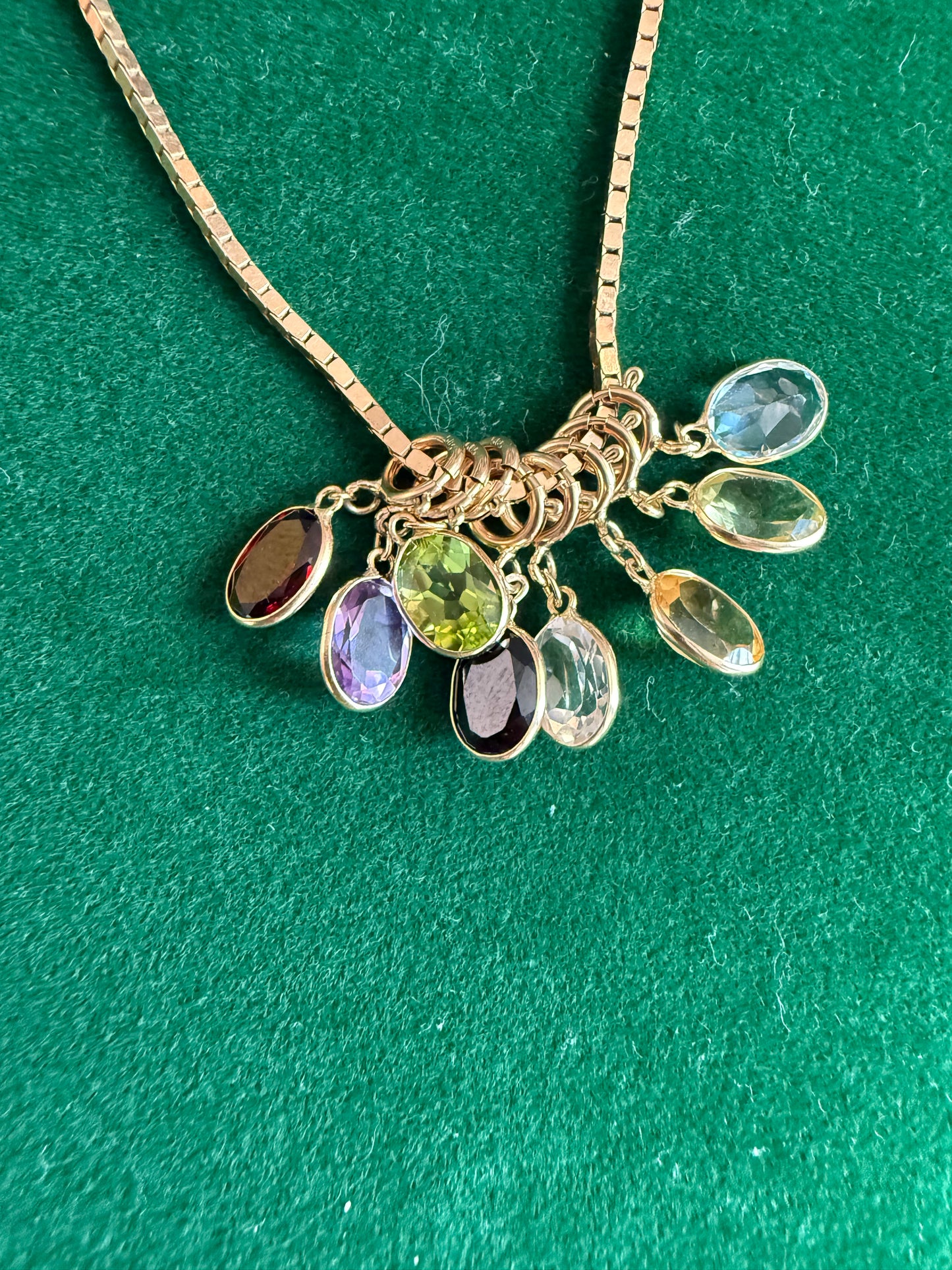 14k Jellybean Charm in Amethyst, Garnet, Peridot, Spinel, Prasiolite, Quartz, Topaz, and Sapphire