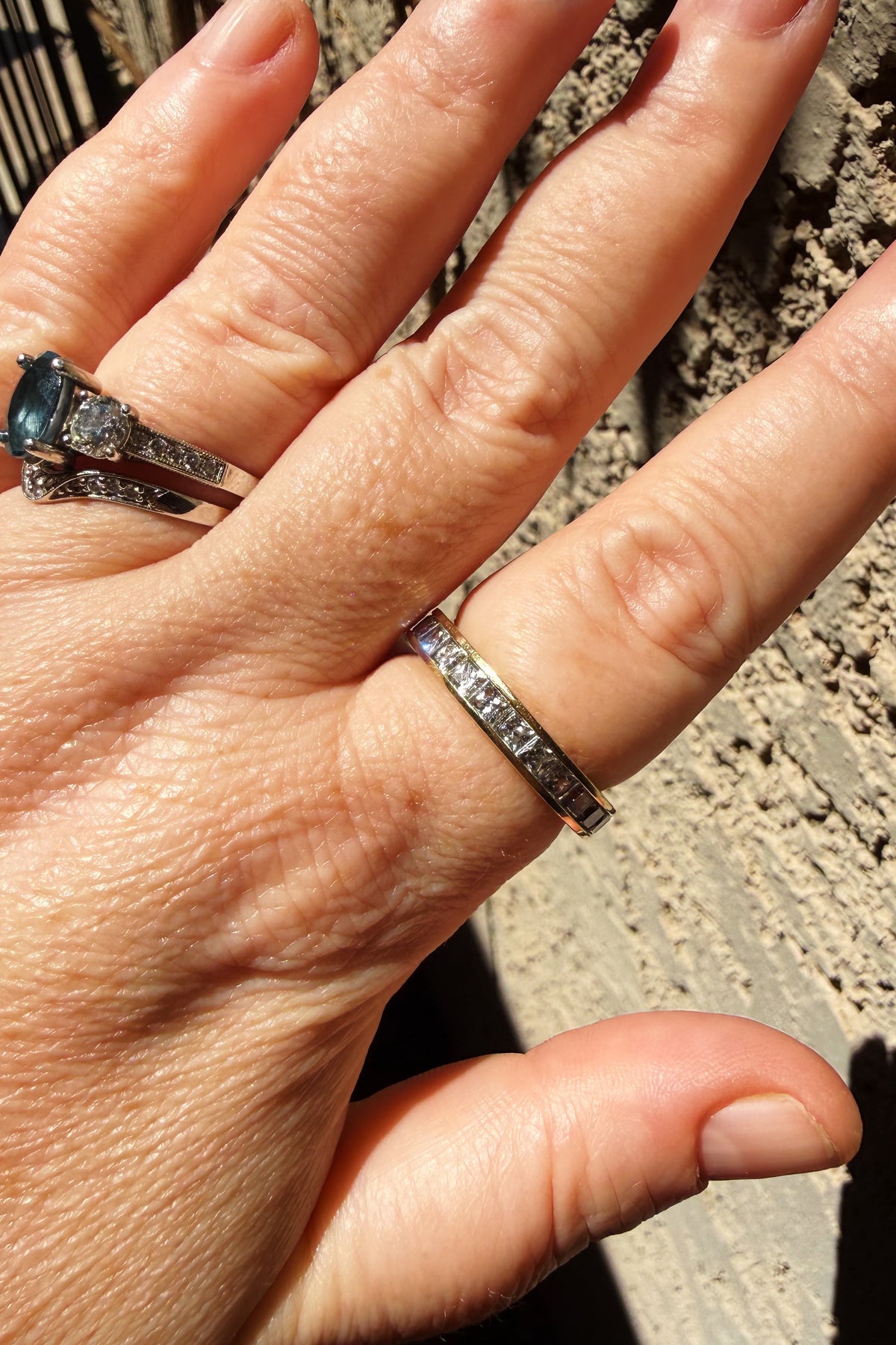 Vintage 10K Yellow Gold and CZ Channel Set Eternity Band size 9.75 4.64 grams