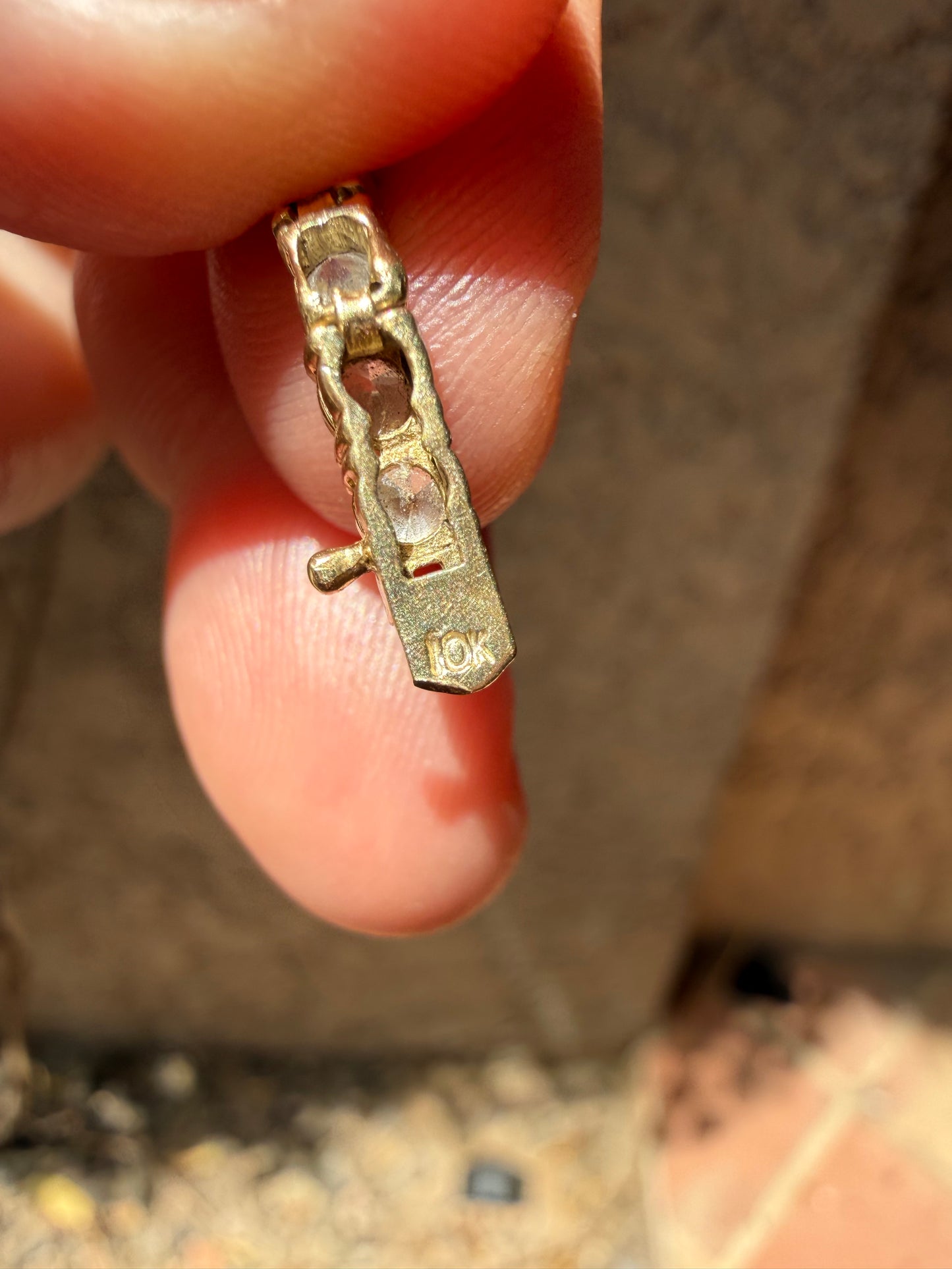 Vintage 10k yellow gold and CZ tennis bracelet 7.5” 6.9g