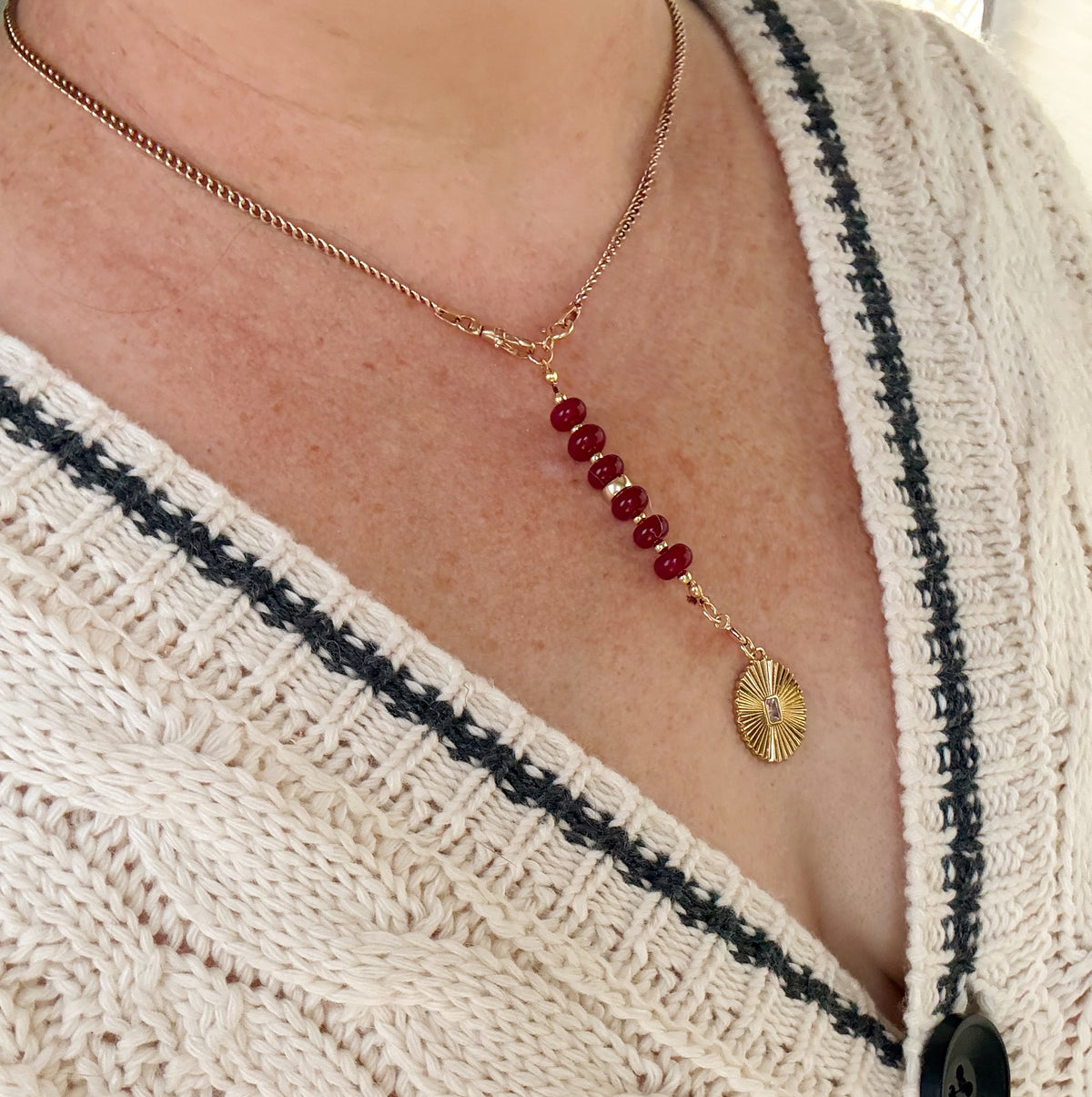 Elevated Candy Necklace Extenders/Connectors - Genuine Gemstone and Gold Filled Beads