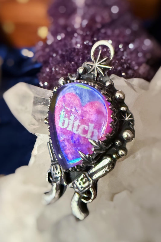 Irridescent Celestial Western Bitch Necklace in .925 sterling silver