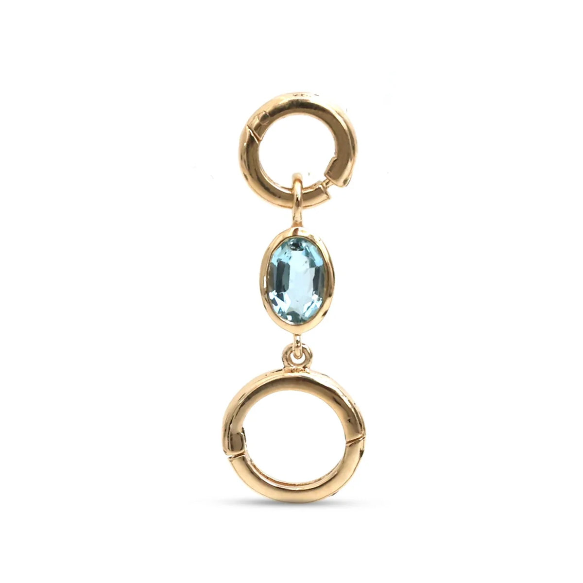 14k aquamarine connector