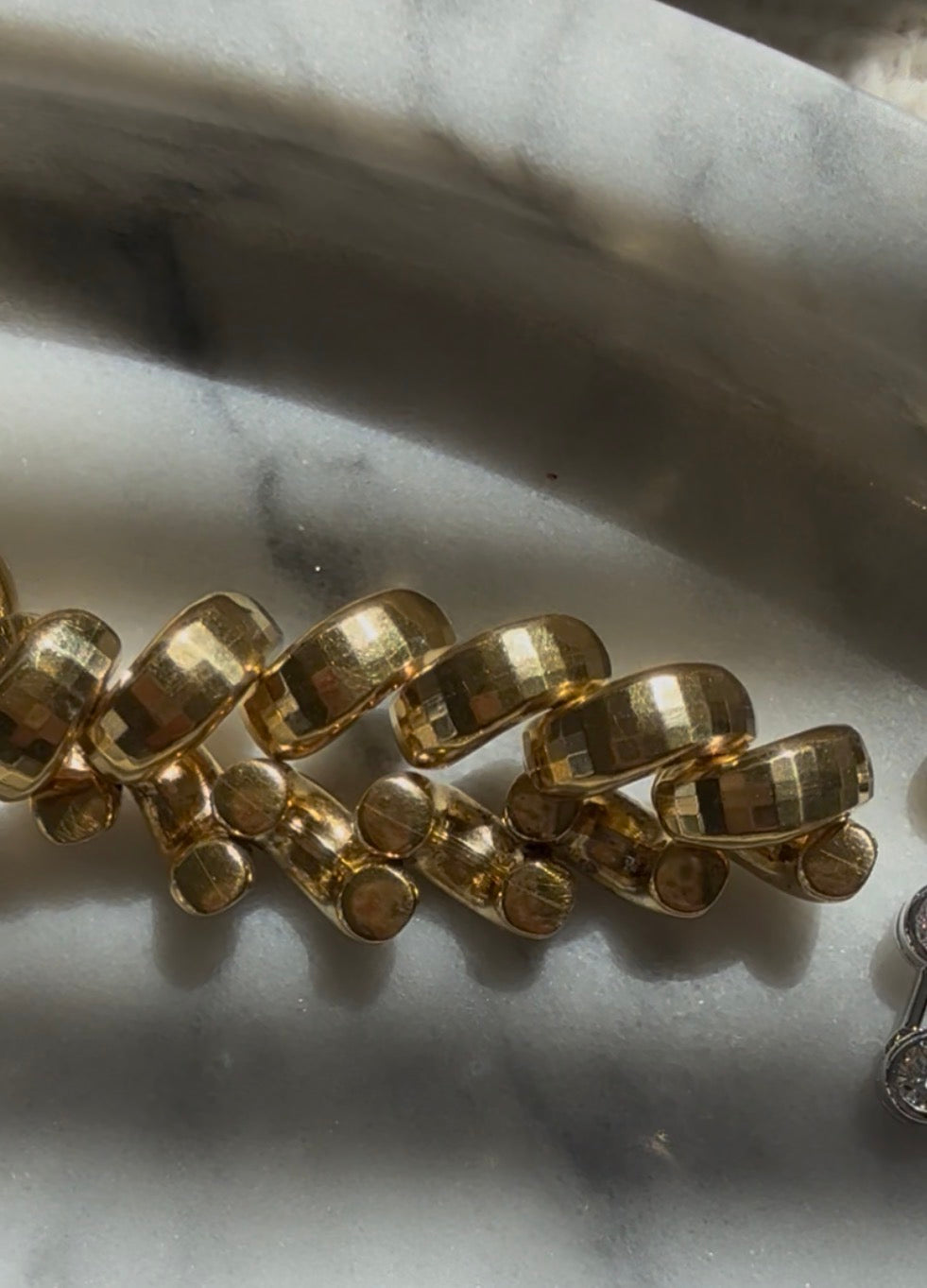 Vintage gold over sterling silver San Marco bracelet 7”
