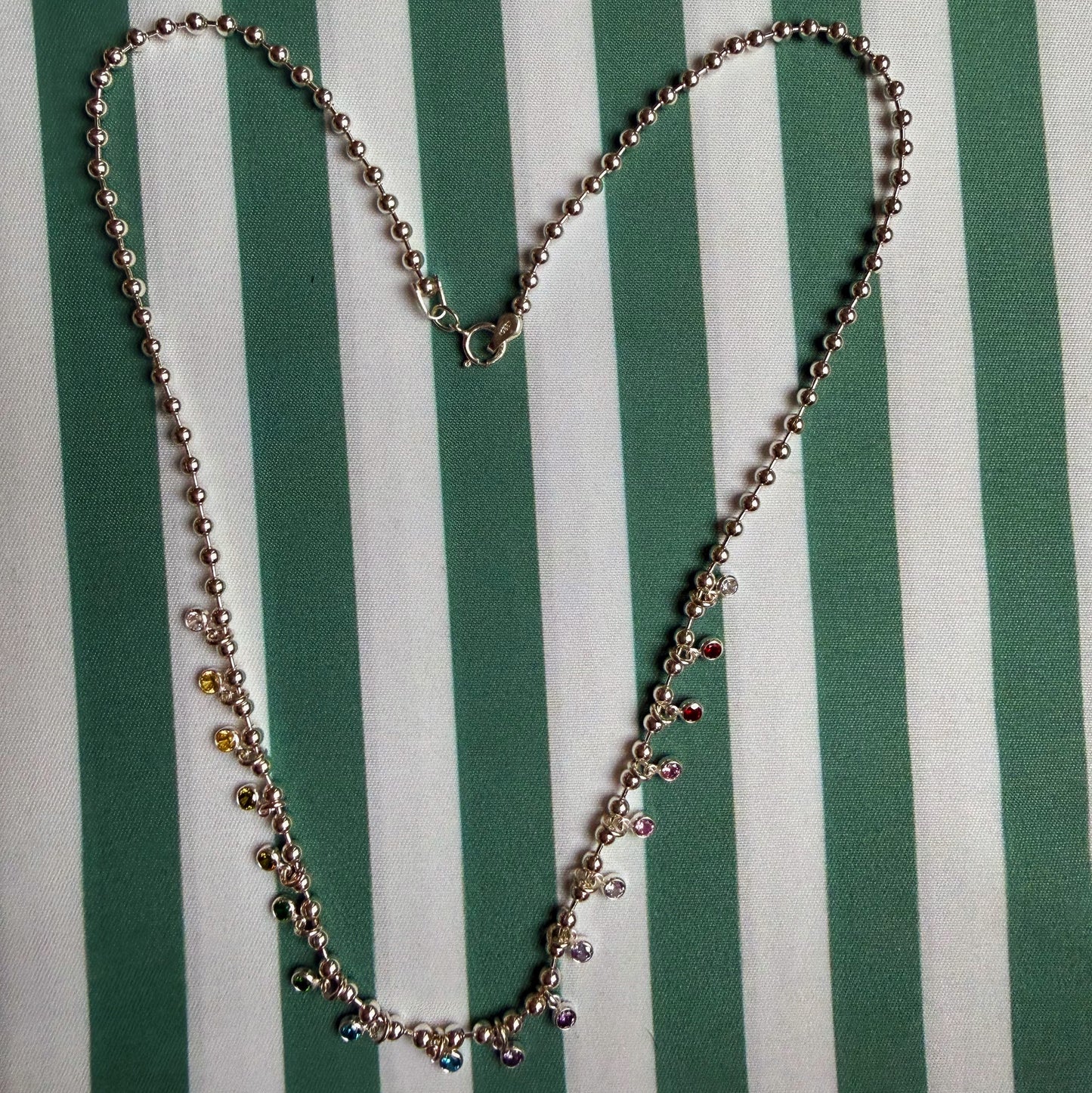 The Confetti Ball Chain Handmade in .925 Sterling Silver
