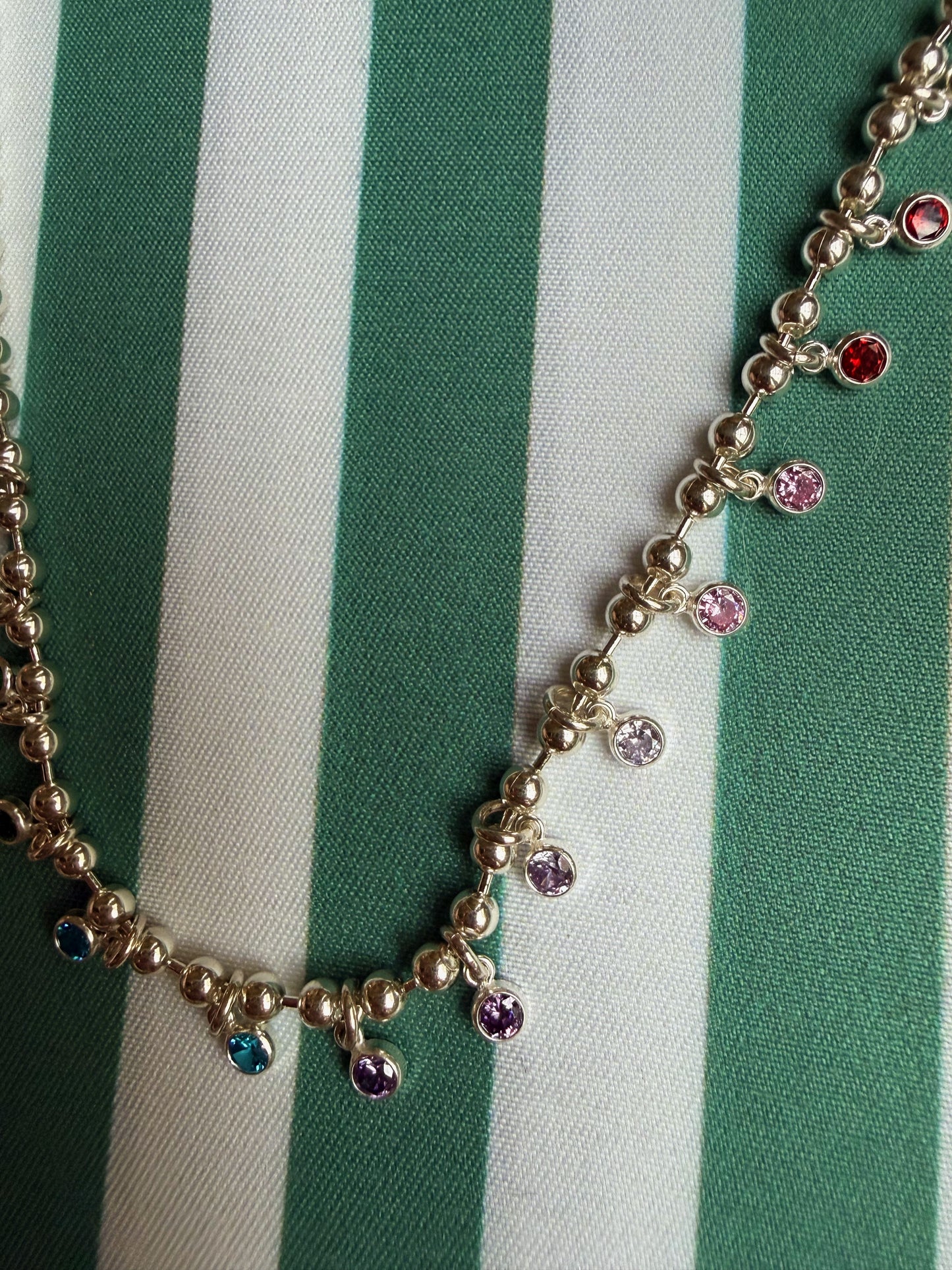 The Confetti Ball Chain Handmade in .925 Sterling Silver