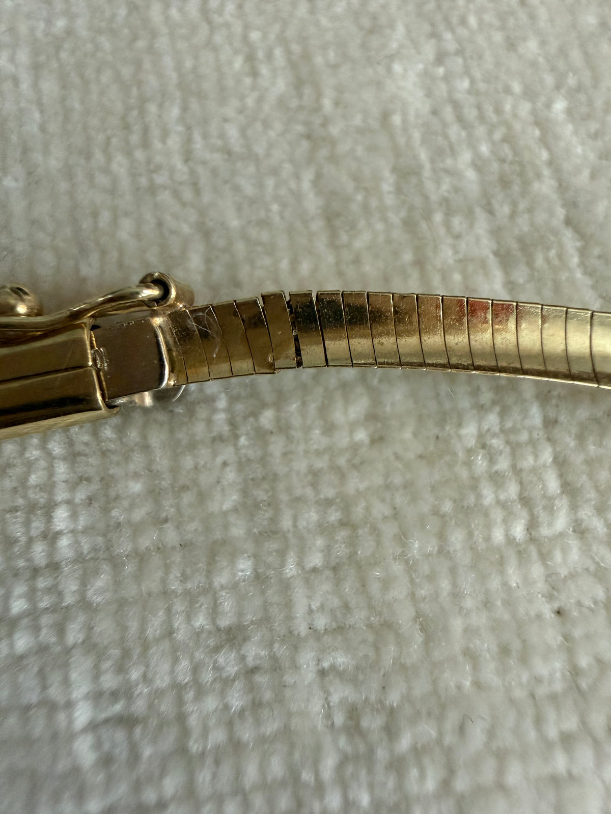 10k yellow gold omega collar necklace 17.5”