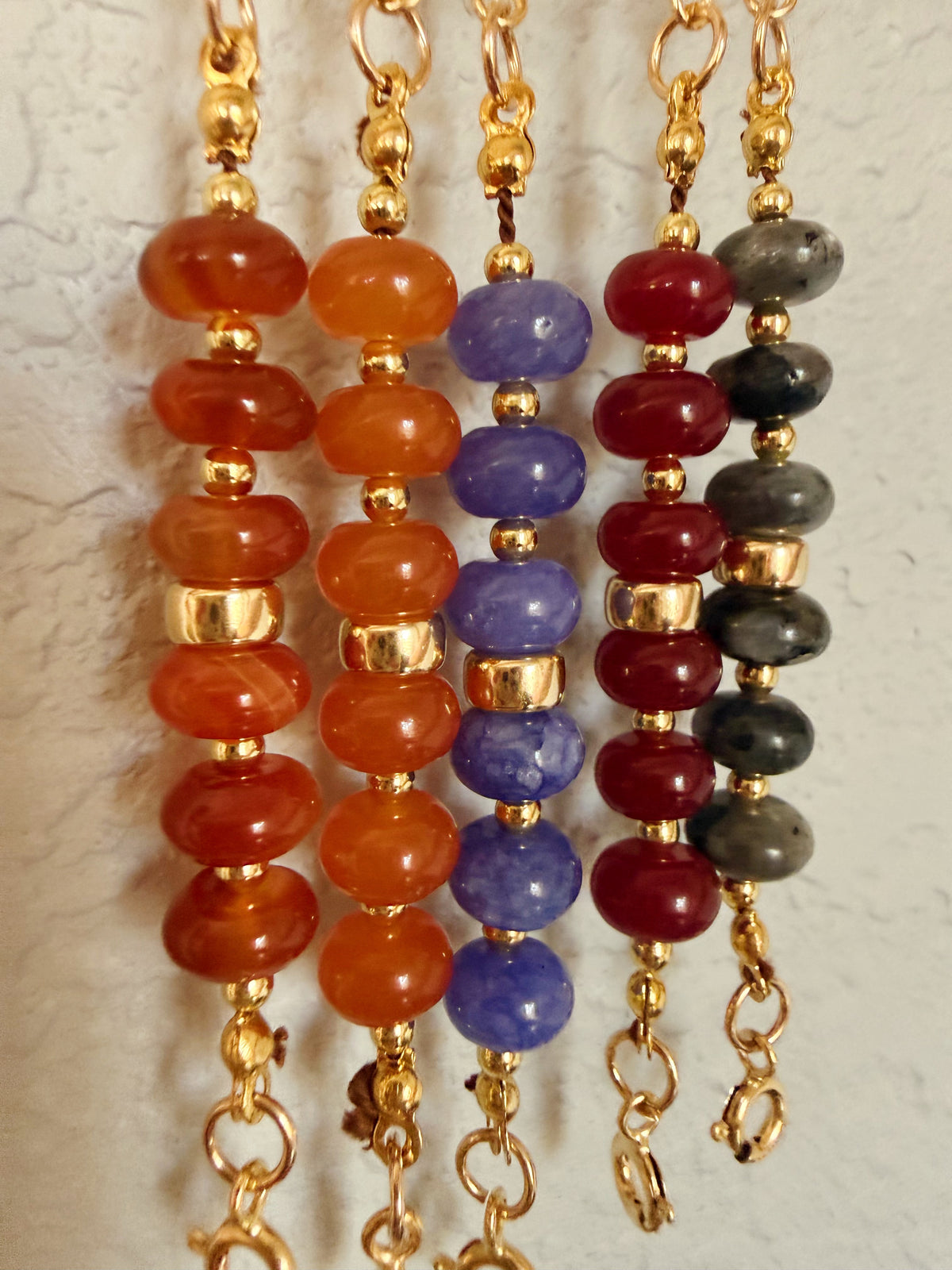 Elevated Candy Necklace Extenders/Connectors - Genuine Gemstone and Gold Filled Beads
