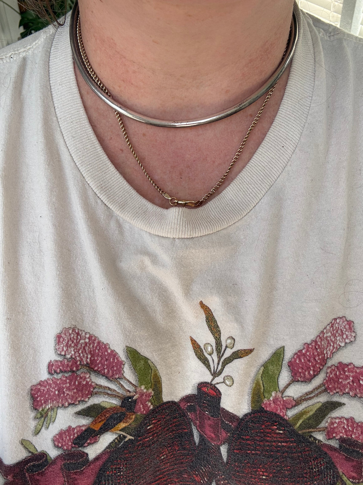 Sterling Silver Torque Collar Choker 16”