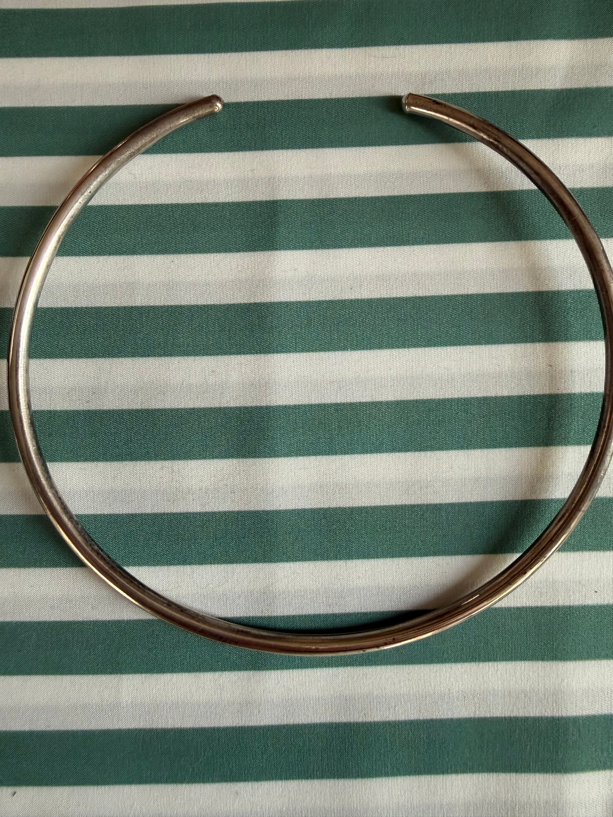 Sterling Silver Torque Collar Choker 16”