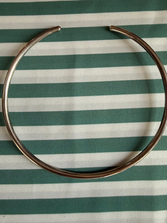 Sterling Silver Torque Collar Choker 16”