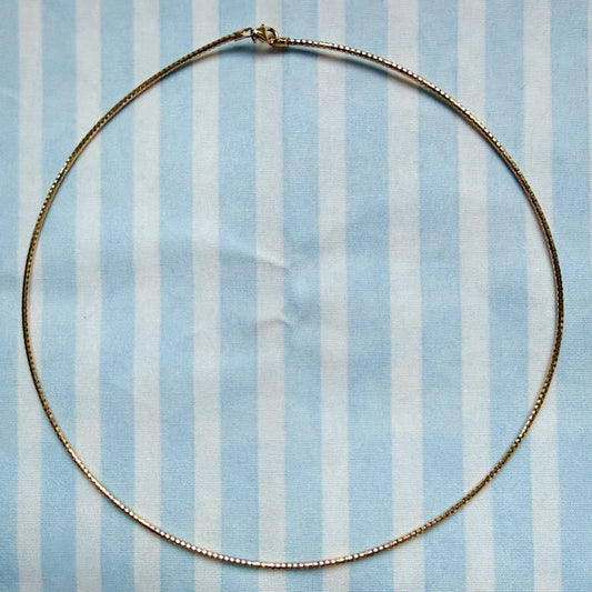 Vintage 14k Yellow Gold Fine Omega Collar Choker Necklace