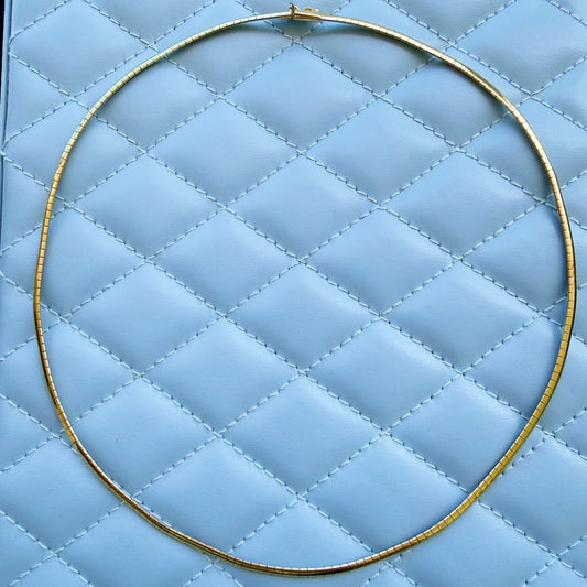 Vintage 14k Omega Necklace 18.5” 3mm 15.84g