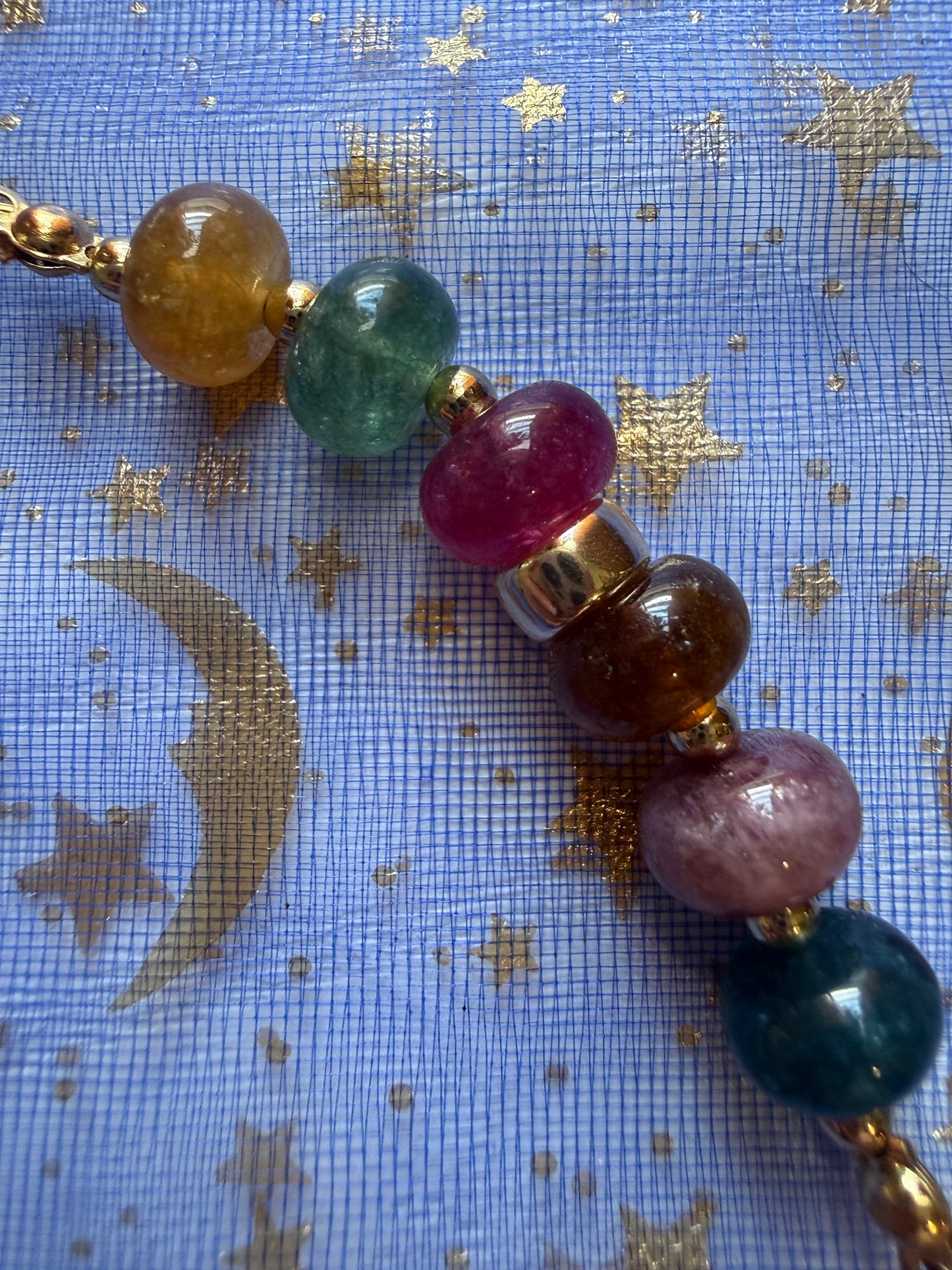 Elevated Candy Necklace Extenders/Connectors - Genuine Gemstone and Gold Filled Beads