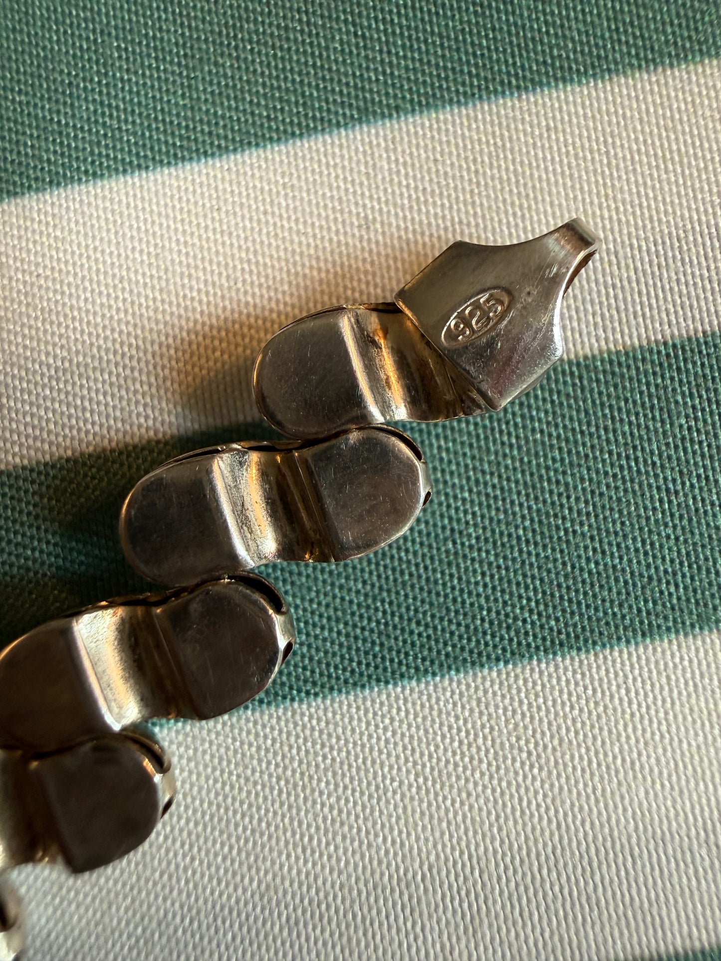 Vintage disco cut San Marco bracelet sterling silver