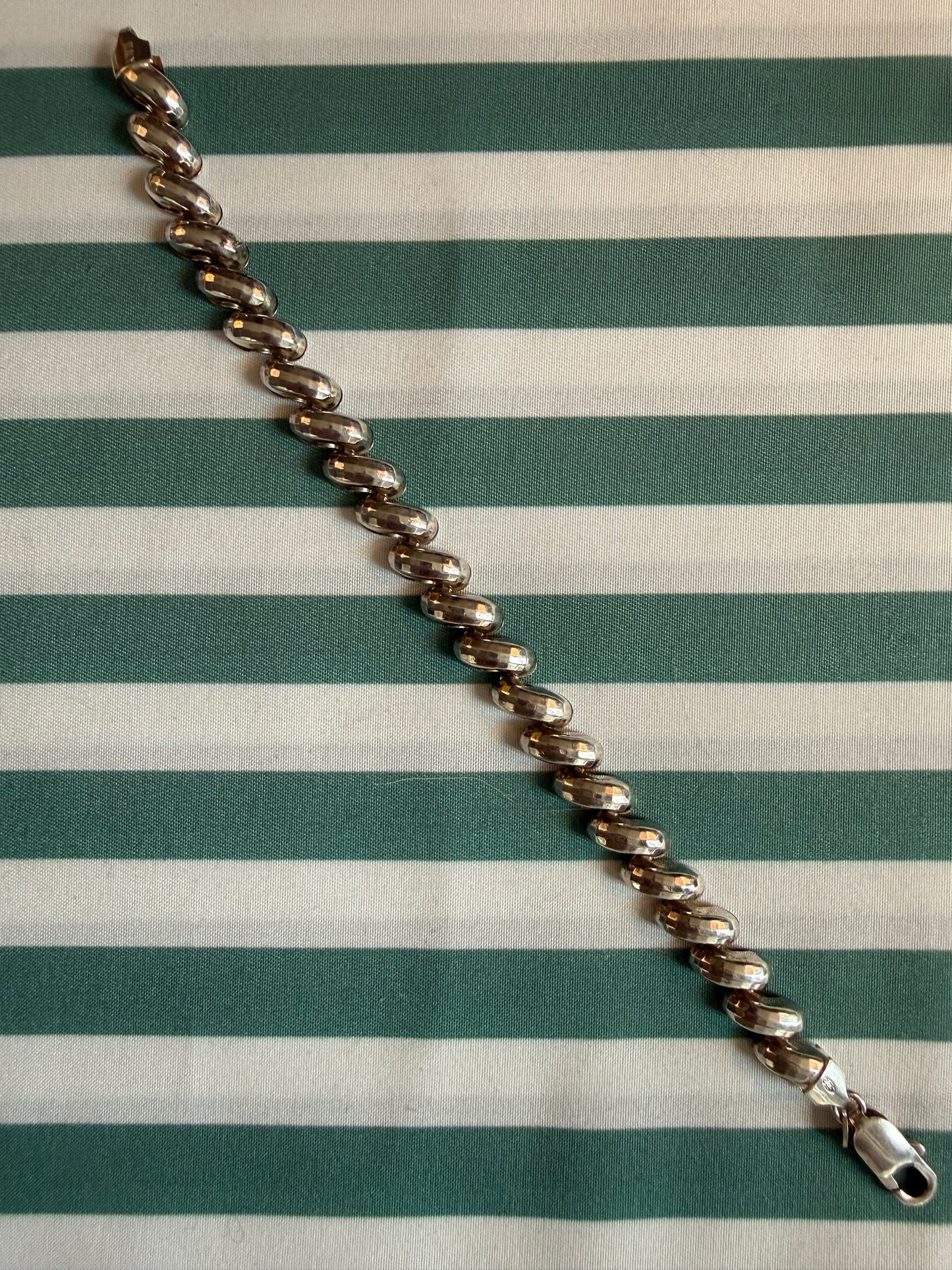 Vintage disco cut San Marco bracelet sterling silver