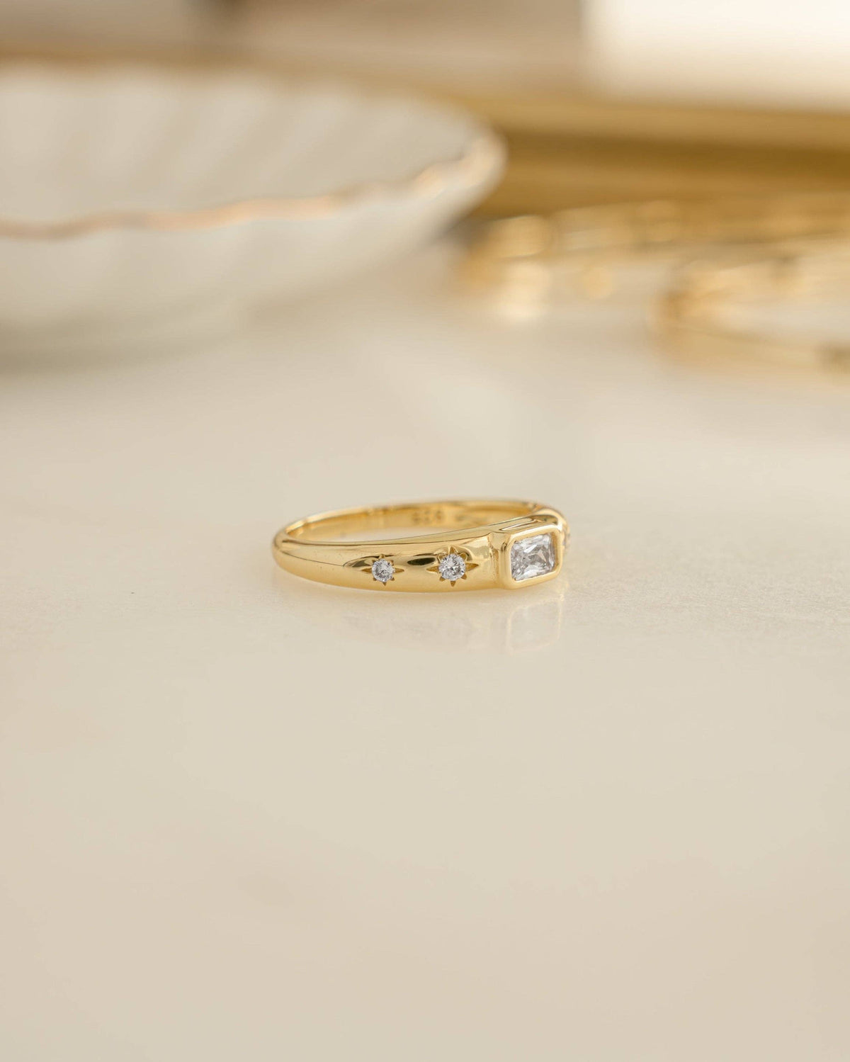 Baguette Starburst Ring