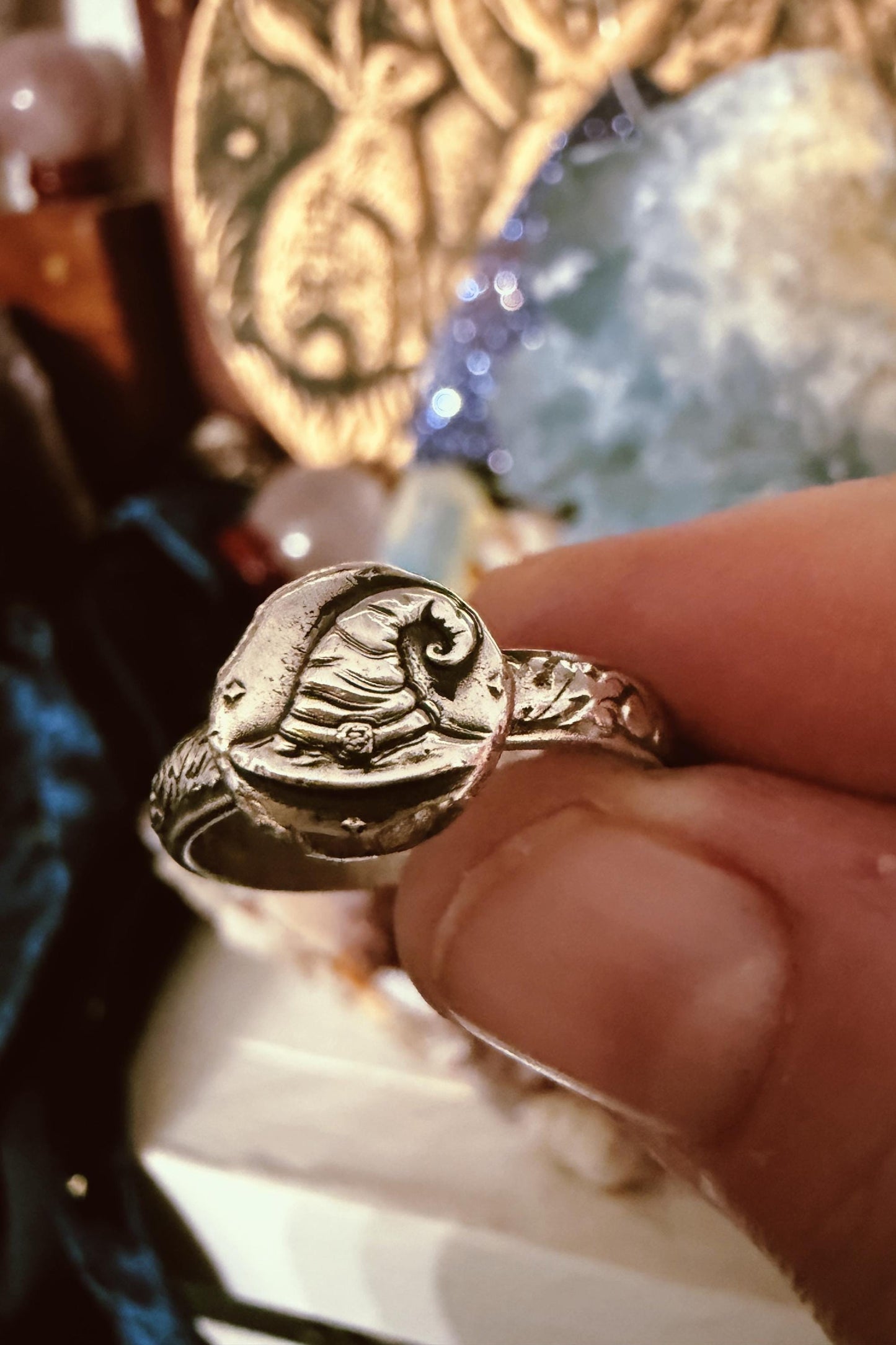 Witches Hat Sterling Silver Stacker Ring, made to order in your size