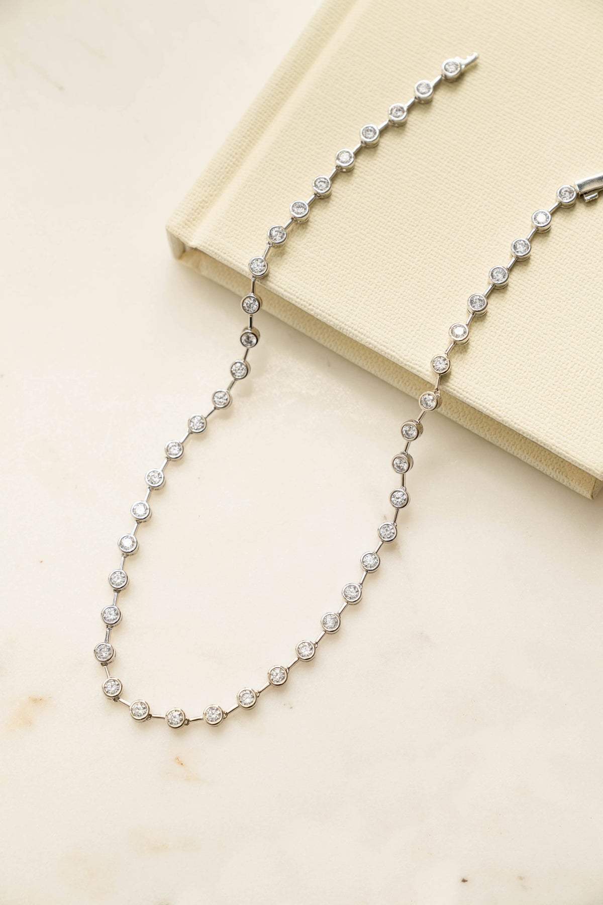 Icon Bezel Tennis Necklace