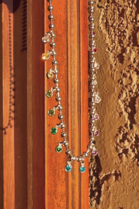 The Confetti Ball Chain Handmade in .925 Sterling Silver